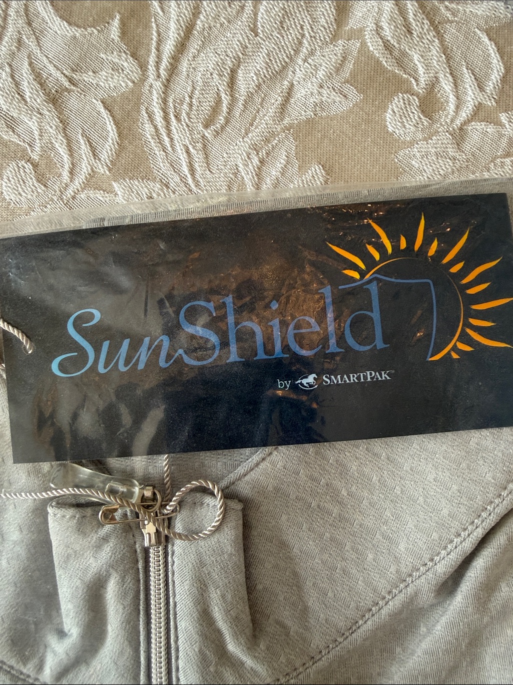 Smartpak Sunshield Light Gray Half-Zip Sun Shirt (New In Bag) — image 3 of 3